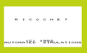 Ricochet for Commodore VIC-20 - Title screen.