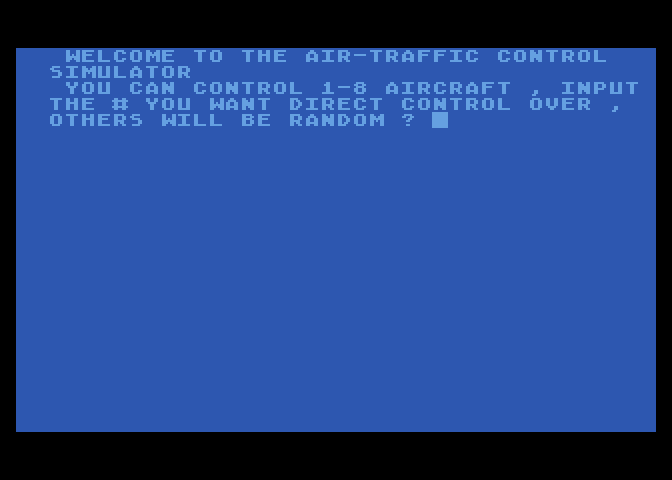 Controller Atari 8-bit Screenshot: Setting up some game options.