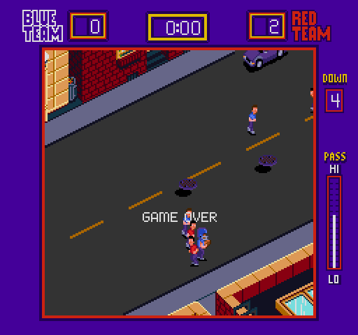 Street Football Arcade Screenshot: Game over.