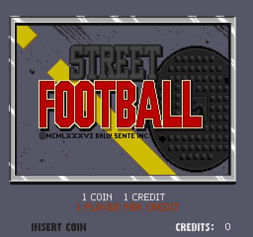 Street Football Arcade Screenshot: Title screen.