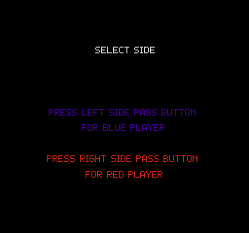 Street Football Arcade Screenshot: Game start; first, select a team.