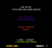 Street Football for Arcade - Game credits.