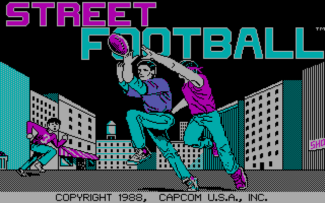 Street Football IBM PC/Compatibles Screenshot: Title screen.