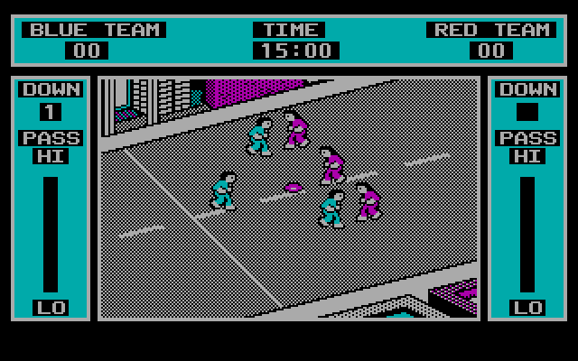 Street Football IBM PC/Compatibles Screenshot: Game start.