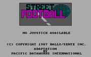 Street Football for IBM PC/Compatibles - Main menu.