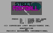 Street Football for IBM PC/Compatibles - The main game menu.