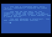 G.F.S. Sorceress for Atari 8-bit - Examining the ship I see it is the G.F.S. Sorceress...