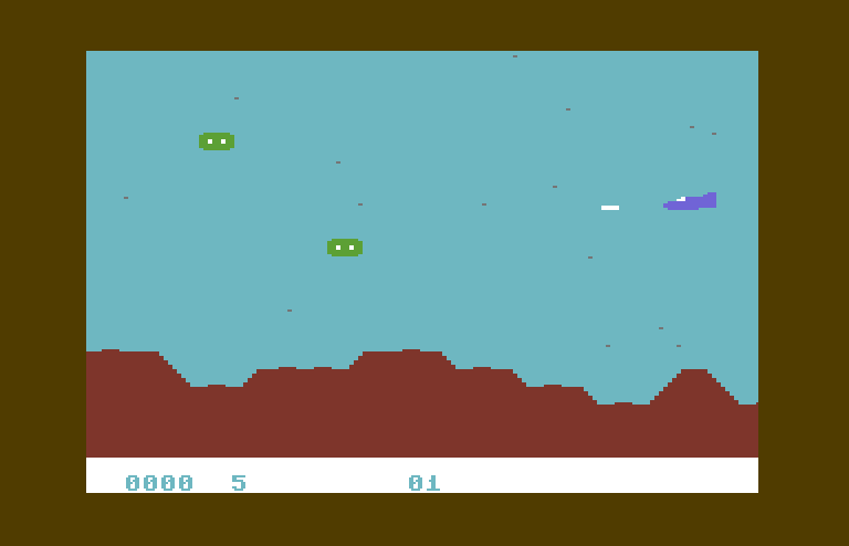 Moon Patrol Commodore 64 Screenshot: Game start.