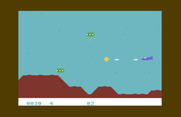 Moon Patrol for Commodore 64 - One opponent destroyed...