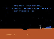 Moon Patrol for Atari 8-bit - Title screen.