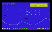 Sidewinder for Commodore VIC-20 - The number of opponents increases as the game progresses.
