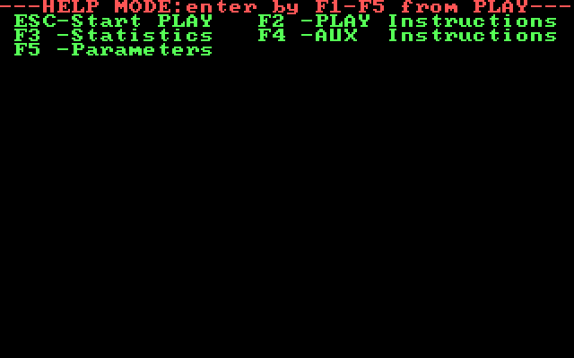 PC Pool Challenges IBM PC/Compatibles Screenshot: Main menu.