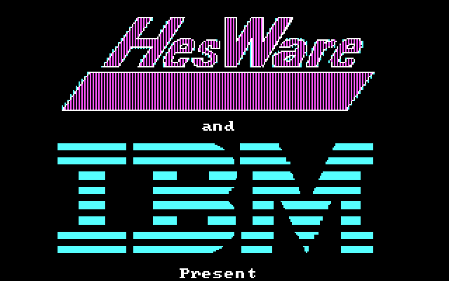 PC Pool Challenges IBM PC/Compatibles Screenshot: HesWare / IBM logo screen.