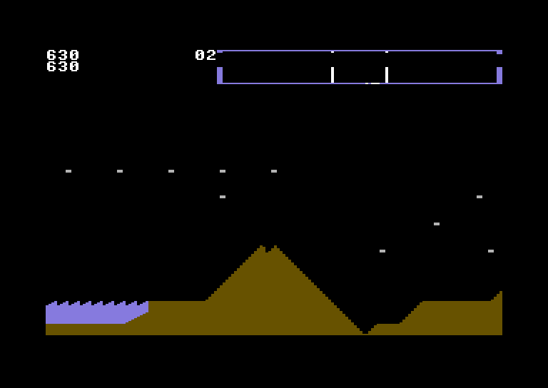 Astroblitz Commodore 64 Screenshot: I've been hit!