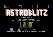 Astroblitz for Commodore 64 - Title screen.