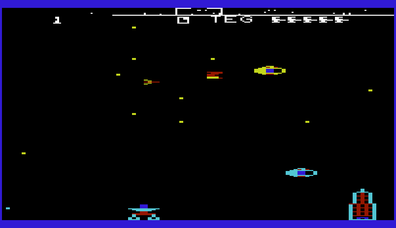 Astroblitz Commodore VIC-20 Screenshot: I've been destroyed!