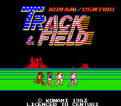 Track & Field for Arcade - Title screen (U.S. version).