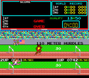 Track & Field for Arcade - Game demo mode.