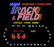 Track & Field for Arcade - First, enter your initials...