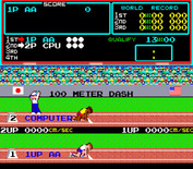 Track & Field for Arcade - Ready to run the 100 meter dash.