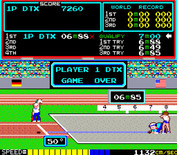 Track & Field for Arcade - Game over.