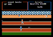 Track & Field for Apple II - Racing towards the finish line...