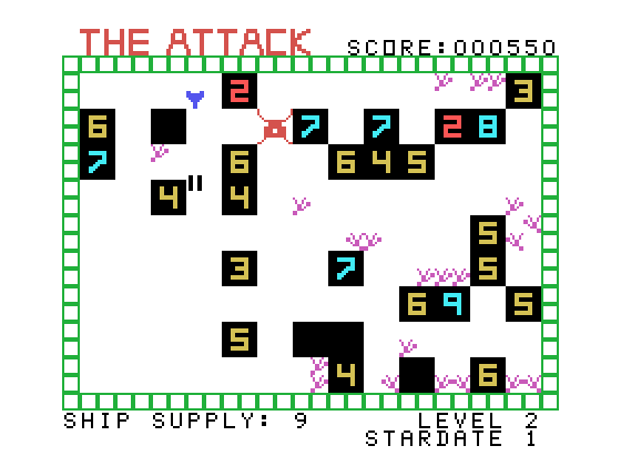 Attack, The TI-99/4A Screenshot: Various enemies attack.