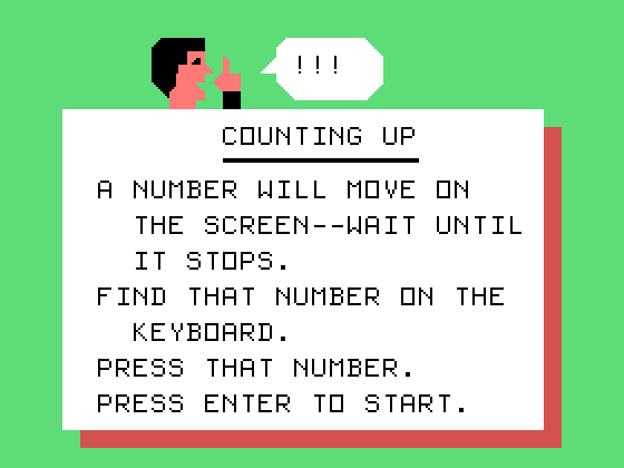 Early Learning Fun TI-99/4A Screenshot: Game instructions.