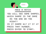 Early Learning Fun for TI-99/4A - Make a Match game instructions.