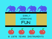 Early Learning Fun for TI-99/4A - Title screen.