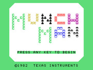 MunchMan for TI-99/4A - Title screen.