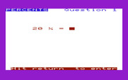 Math Book I for Commodore VIC-20 - Percents - Do you know the answer?