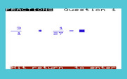 Math Book I for Commodore VIC-20 - Fractions - Here's the first question...