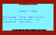 Math Book I for Commodore VIC-20 - Decimals - Ready to begin?