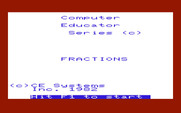 Math Book I for Commodore VIC-20 - Fractions - Title screen.