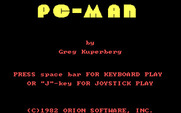 PC-Man for IBM PC/Compatibles - Title screen.