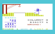 Hangman / Hangmath for Commodore VIC-20 - Hangmath - A wrong guess...