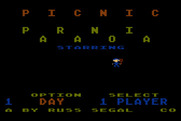 Picnic Paranoia for Atari 8-bit - The title screen starts to assemble...