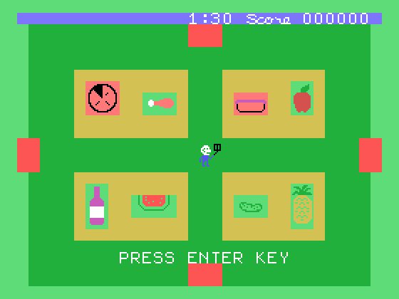 Picnic Paranoia TI-99/4A Screenshot: Ready to begin?