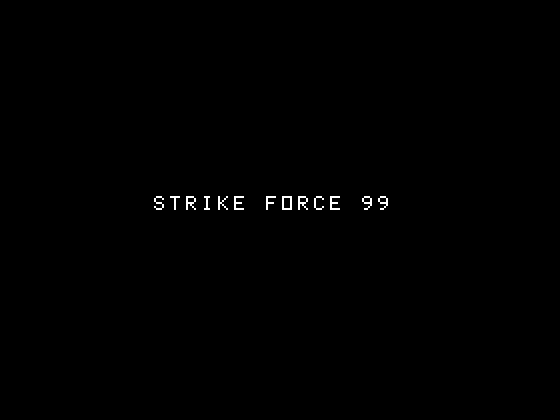 Strike Force 99 TI-99/4A Screenshot: Title screen.