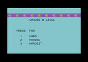Frog Jump for Commodore 64 - The main menu.
