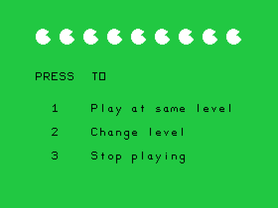Frog Jump TI-99/4A Screenshot: Play again?