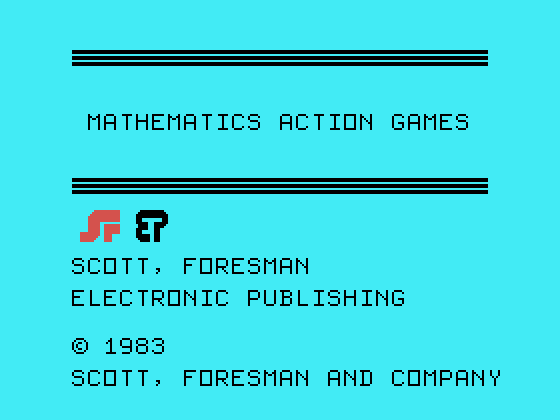 Frog Jump TI-99/4A Screenshot: Title screen 1.