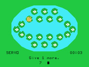 Frog Jump for TI-99/4A - One player game start.