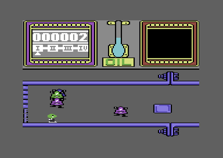 Thing on a Spring Commodore 64 Screenshot: Game start.