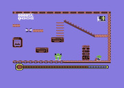 Thing on a Spring for Commodore 64 - Finding a way out of this corner is tricky.