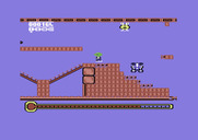 Thing on a Spring for Commodore 64 - Jump quickly before the floor disappears!