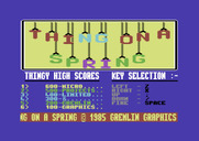 Thing on a Spring for Commodore 64 - Title screen.