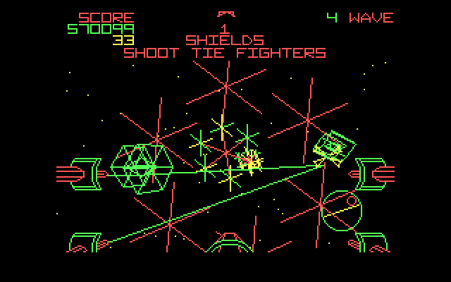 Star Wars IBM PC/Compatibles Screenshot: My shield is almost gone!