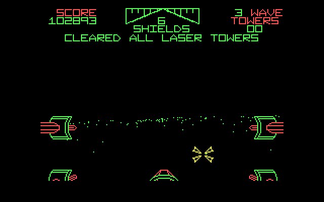 Star Wars IBM PC/Compatibles Screenshot: All laser towers cleared!